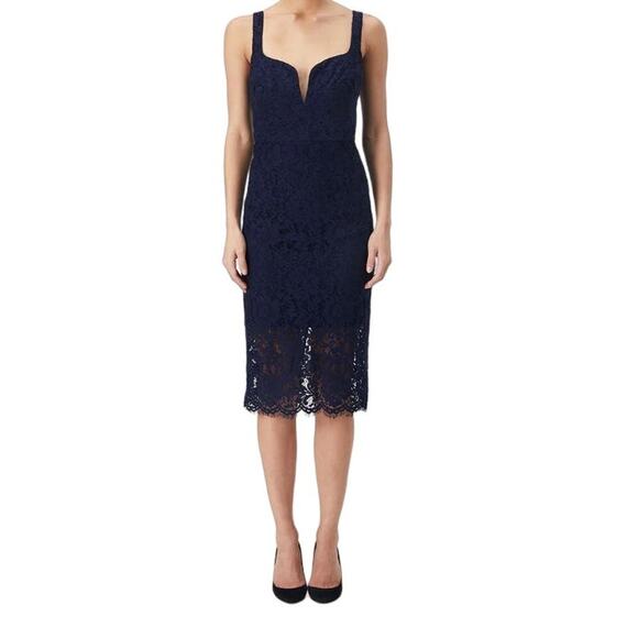 Bardot dress Adeline midi sleeveless blue size S 4 - Picture 1 of 10